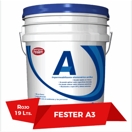 Fester A3 Rojo - Impermeabilizante Acrílico